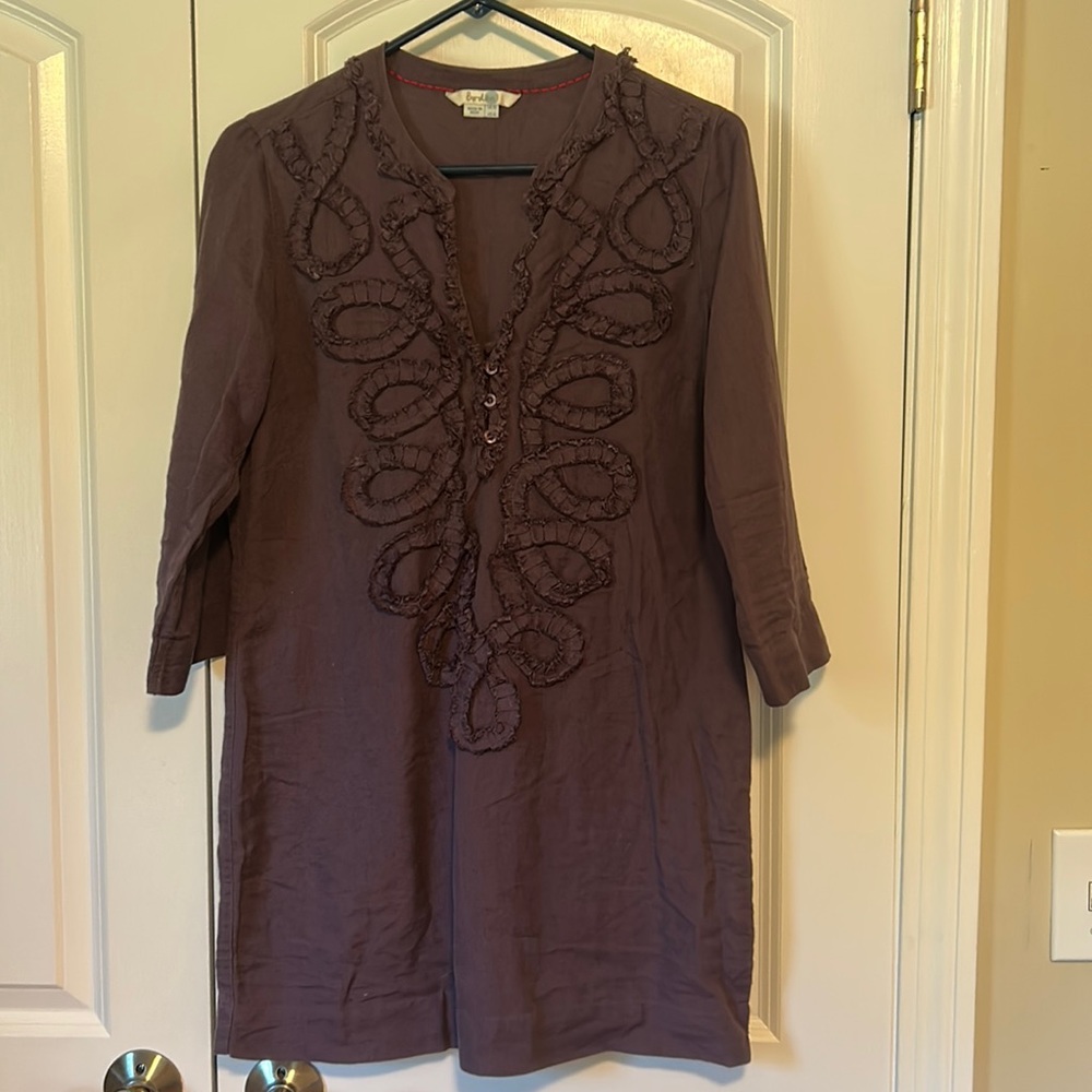 Boden purple wine tunic coverup top US 6
